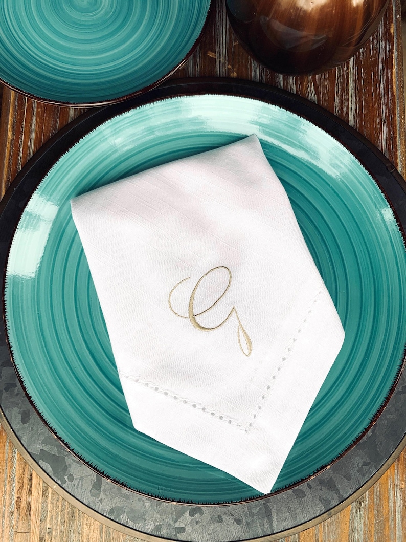 WhiteTulipEmbroidery Dinner Napkins