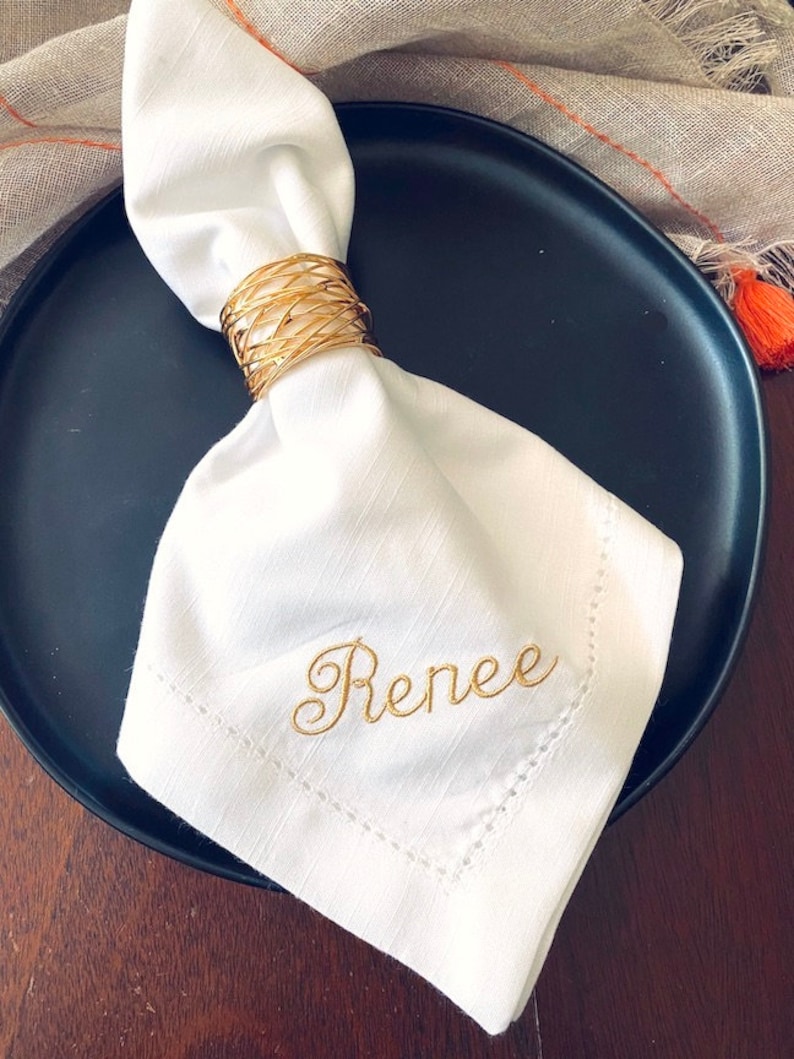 Gold Napkin Rings Set of 6 Wire Gold Napkins Rings Etsy