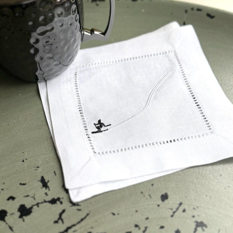WhiteTulipEmbroidery Napkins - Thumbnail 4