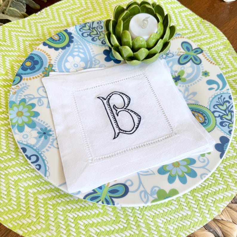 Monogrammed Cocktail Napkins (set of 4)
