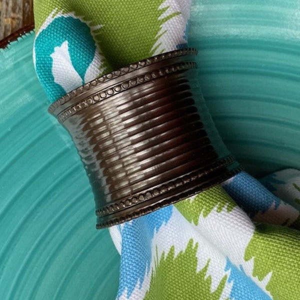 Metal Napkin Rings Etsy