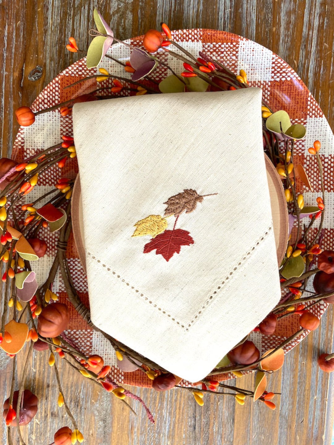 Autumn Cloth Napkins Set a pretty table everyday with these 100% cotton,  machine wash and dry (no iron) made in Georgia