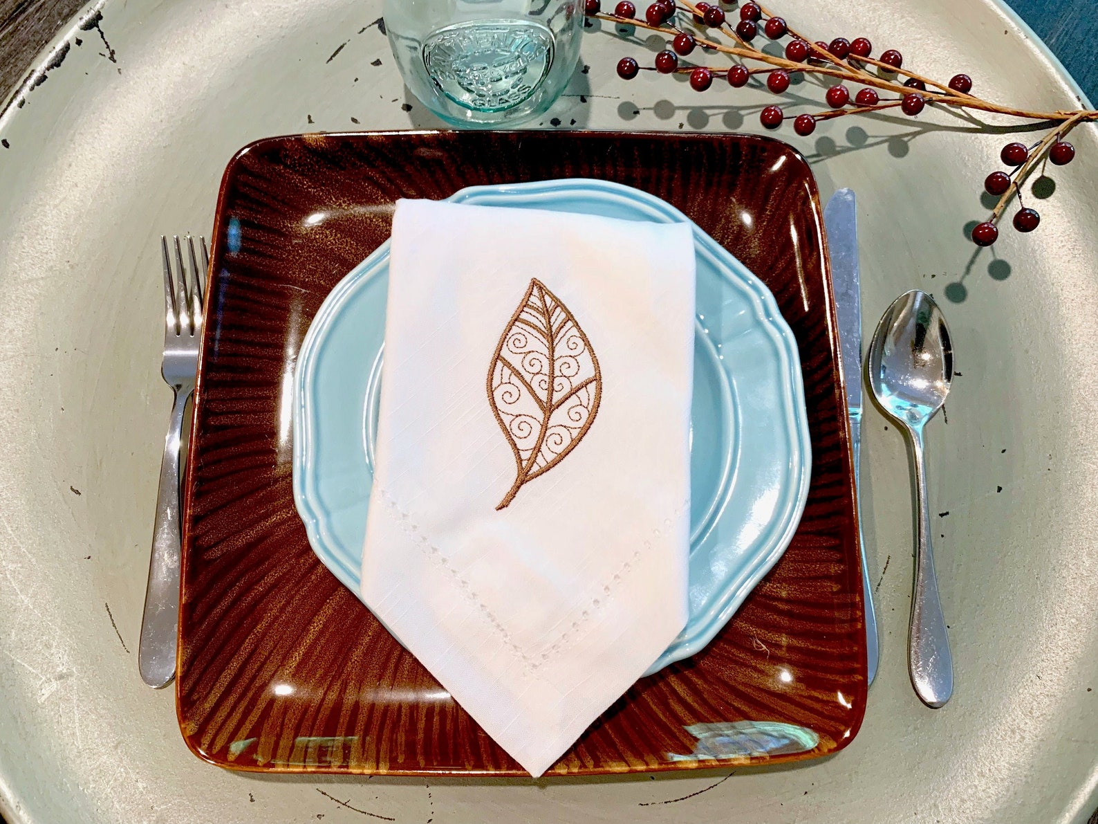 Autumn Leaves Cloth Dinner Napkins Thanksgiving Napkins Etsy