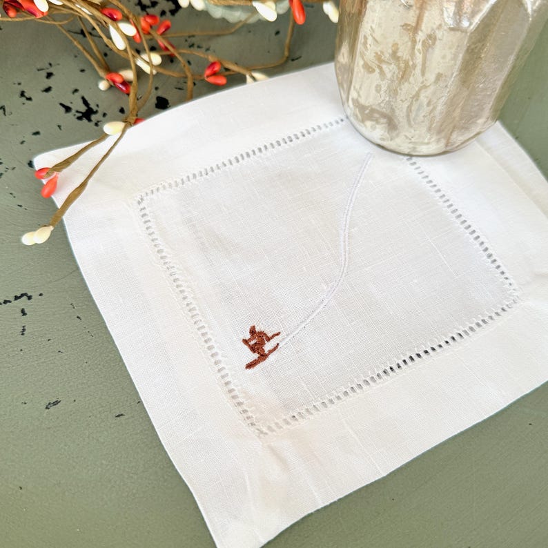 WhiteTulipEmbroidery Napkins