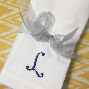 Monogrammed Napkins, Shannon Embroidered Cloth Dinner napkins, Set of 4, monogrammed napkins, personalized cloth napkins