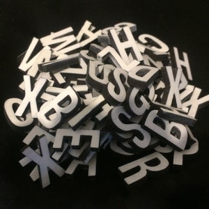 100 - .5&quot; Painted Laser Cut Wood Letters Half Inch Crafting Full Alphabet Laser Wooden Craft Letters Shadow Box Craft Supplies Small Letters