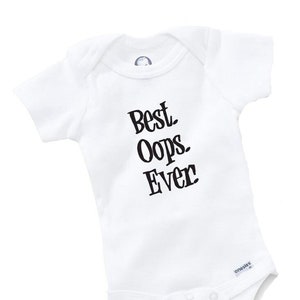 Best Oops Ever Baby Shower Gift Funny Boy Girl Cute Geek Nerd Computer Math Coder Uncle Daddy Dad Mom Auntie Bodysuit One Piece