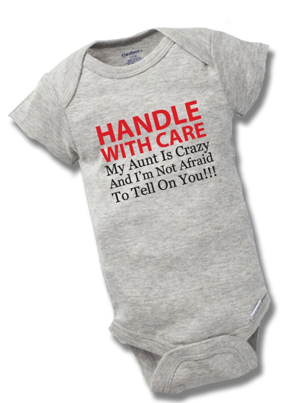 I Love My Crazy Aunt Funny Cute Shower Gift Newborn Romper Bodysuit For Babies