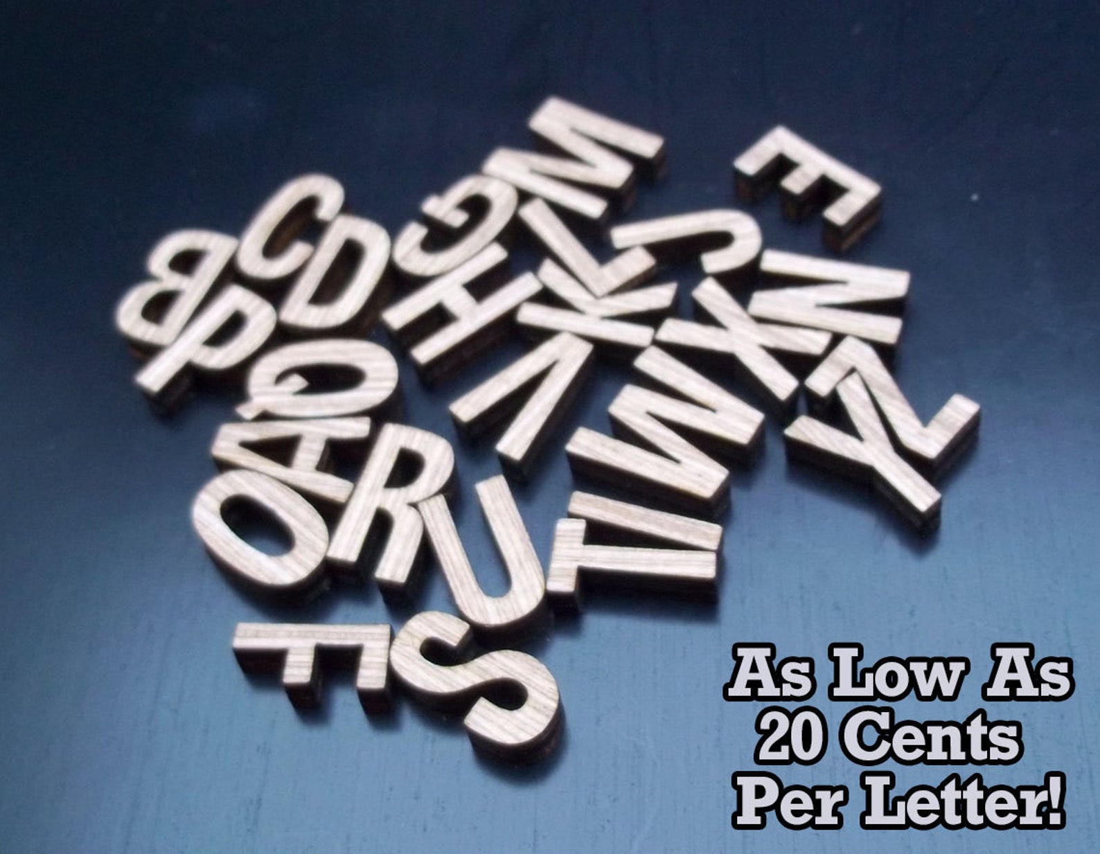 1 Laser Cut Wood Letters for Crafting Font Choice Laser Etsy