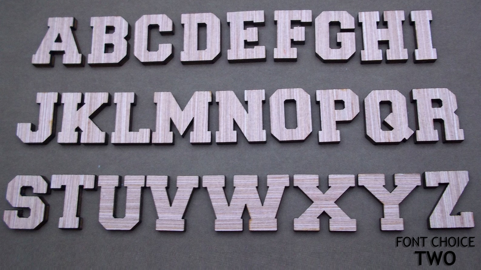 1 Laser Cut Wood Letters for Crafting Font Choice Laser Etsy