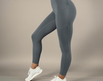 Leggings con bolsillo / Cintura alta y sujeción, transpirables, favorecedores y versátiles para yoga.