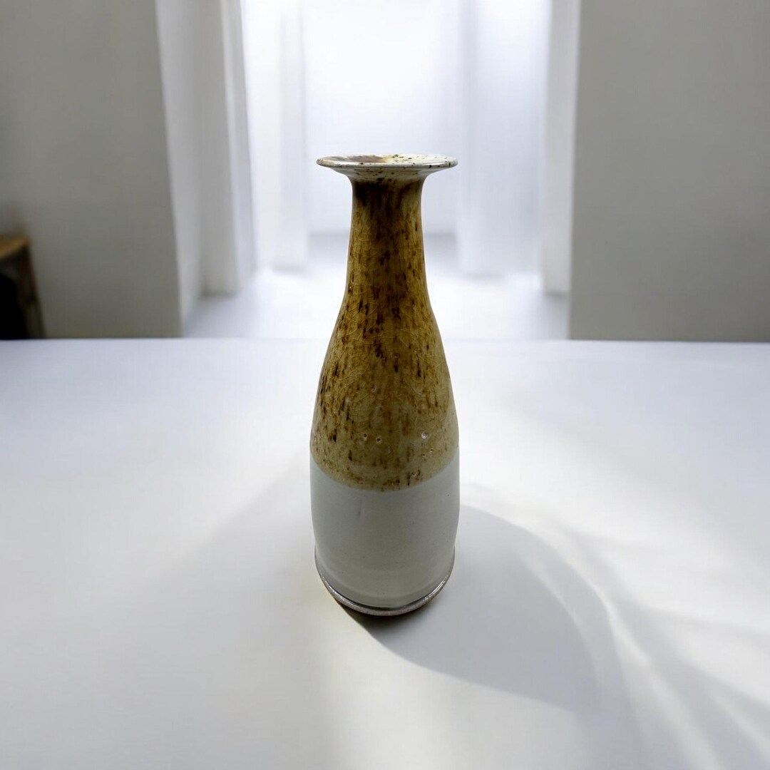 Handmade Ceramic Vase · Wheel-thrown Stoneware · Minimalist Art Vessel ...