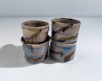 Handmade Ceramic Cup: Jupiter Sunrise Glaze, Espresso Tea Sake