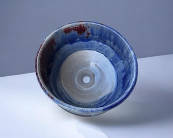 Stormwashed Clay Planter – Handmade Ceramic Planter with Indigo & Wine Glaze