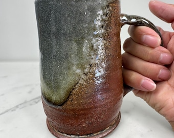 Handmade Ceramic Mug – Rustic Pottery Coffee Cup – Earth Tone Glazed Mug – Artisan Stoneware Tea Cup – Unique Handmade Gift