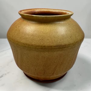 Handgefertigte Keramikvase / Glas, rustikaler Steinzeugtopf, Erdfarbenvase, minimalistische Wohndekoration, Bauernhausgefäß, neutrales Keramikgeschenk