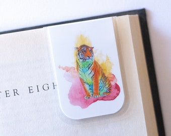 Tiger Bookmark, Magnetic Bookmark, Tiger Gift, Kitty Bookmark, Cat Lover Gift, Purrfect, Gift Under 5, Cat Gift, Tiger Lover Gift, For Her