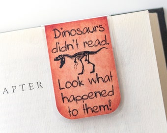 Magnetic Bookmarks, Dinosaur Bookmark, Dinosaur Gift, Dinosaur Party Favor, Gifts Under 5, Gifts For Girls, Funny Bookmarks, Gifts For Boys