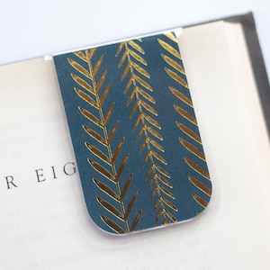 Gold Metallic Bookmark, Magnetic Bookmark, Teal Bookmark, Green Bookmark, Gifts For Teachers, Stocking Stuffer, Gift Ideas, Planner Gifts