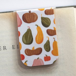 Magnet Lesezeichen, Laminiertes Lesezeichen, HerbstGeschenke, Herbst, Kürbis Geschenk, Kürbis, Planer Accessoire, Geschenke unter 5, Strümpfe Stuffer, Unikat