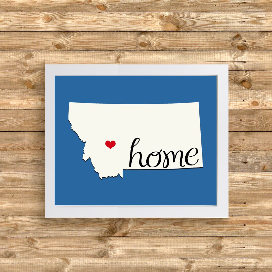 Montana Wall Art 8X10, Digital, Blue, Printable, Print Yourself ...