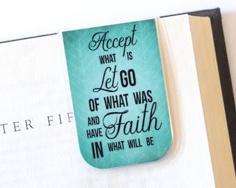 Quote Bookmark, Magnetic Bookmark, Stocking Stuffer, Have Faith, Bible Study Gift, Bible Bookmark, Inspiration Gift, Gift For Her, Let Go