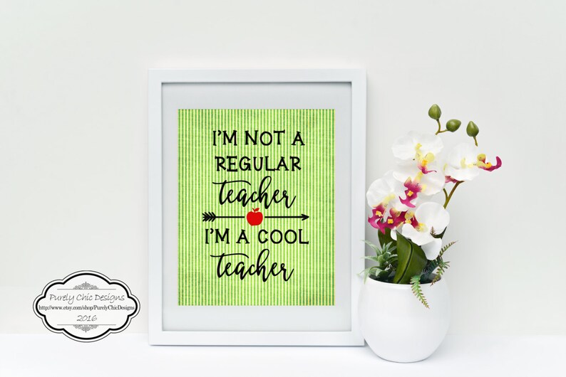 Teacher Printable Wall Art 8X10 Digital Cool Teacher - Etsy