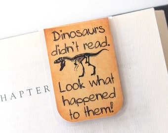 Magnetic Bookmark, Dinosaur Bookmark, Dinosaur Gift, Dinosaur Party Favor, Gifts Under 5, Gifts For Girls, Funny Bookmarks, Gifts For Boys