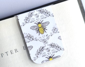 Honeybee Bookmark, Magnetic Bookmark, Bee Gift, Reader Gift, Gift For Teens, Mother's Day Gift, Honeybee Gift, Nature, Gifts For Kids, buzz