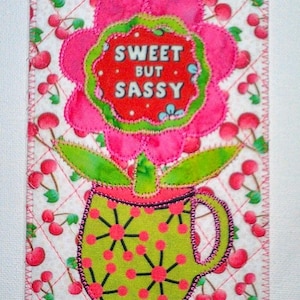KOP POSITIVITEIT 4 x 6 stof ansichtkaart verjaardag moeder haar vriend familielid bedankt housewarming lijst kamer decor * Sweet but Sassy *