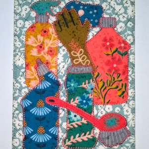LE LINGE ET LE NETTOYAGE S'AMUSANT ! Grande carte postale en tissu 5 x 7 pouces Anniversaire maman Cadeau cadre ami proche Buanderie