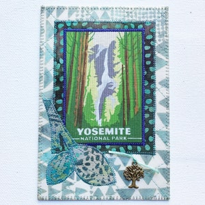 PARC NATIONAL DE YOSEMITE Carte Carte postale anniversaire elle lui ami pendaison de crémaillère merci cadre salut décoration de la chambre j'aurais aimé être là cadeau tissu 4 x 6