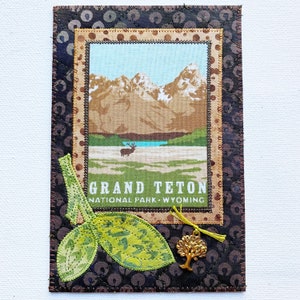 Parc NATIONAL DE GRAND TETON carte carte postale anniversaire lui lui ami pendaison de crémaillère Merci cadre salut décoration de la chambre j'aurais aimé être là cadeau tissu 4 x 6