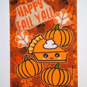 FELIZ OUTONO PARA TODOS, TORTA DE ABÓBORA, TECIDO 4x6, CARTÃO POSTAL DE ANO, SAUDAÇÃO DE OUTONO PARA ELA, PARA ELE, PARA AMIGOS, PARA PARENTES, ACOPLADO, ACOPLADO, *DIVERSÃO DE OUTONO*