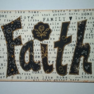 GLAUBE INSPIRIEREND große Stoff Postkarte Liebe Familie Geburtstag Mama Geschenk Him Ihr Freund Kind Danksagung Rahmen Zimmer Dekor 12x18