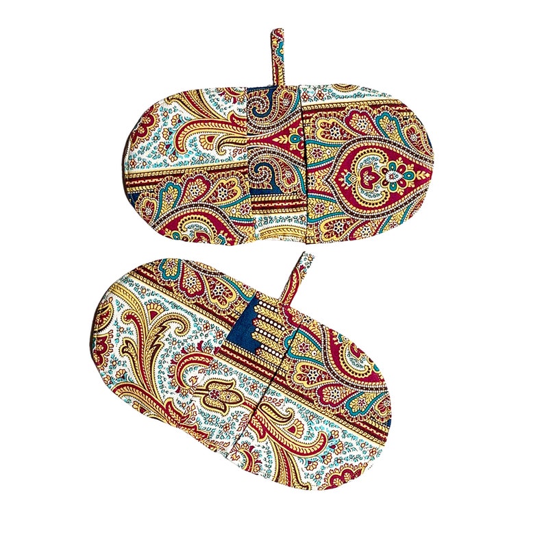 Mini Oven Mitts Set of 2 in Floral Paisley Fabric Heat Etsy Ireland