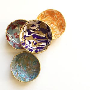 Marbled Ring Dish Set of 4 Surprise Box Jewelry Dish Polymer Clay Dish Bridesmaid Gift Hostess Gift Housewarming Gift image 6