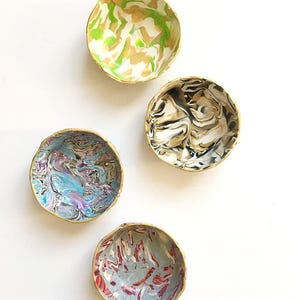 Marbled Ring Dish Set of 4 Surprise Box Jewelry Dish Polymer Clay Dish Bridesmaid Gift Hostess Gift Housewarming Gift image 7