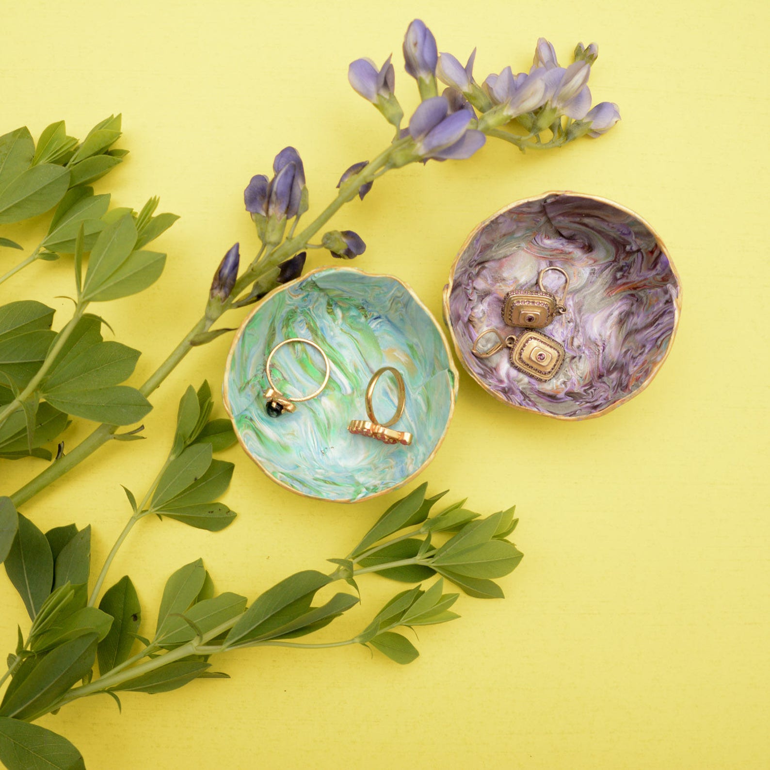 Marbled Ring Dish Set of 4 Surprise Box Jewelry Dish Etsy UK