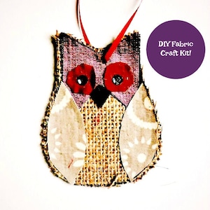 Burlap Owl Craft - Fabric Craft Kit - Owl crafts - DIY Kit - Kids Craft Kit - Craft Kits for Adults - DIY Gift - Craft Supplies
