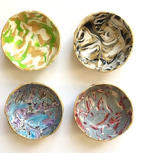 Marbled Ring Dish Set of 4 Surprise Box Jewelry Dish Polymer Clay Dish Bridesmaid Gift Hostess Gift Housewarming Gift image 8