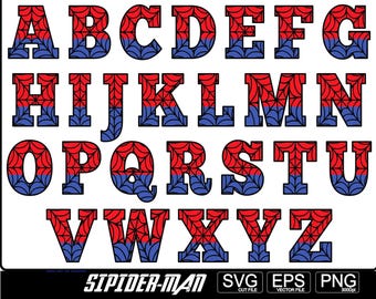 Spider Hero Font, Doodle Alphabet (svg, png, eps, ai)