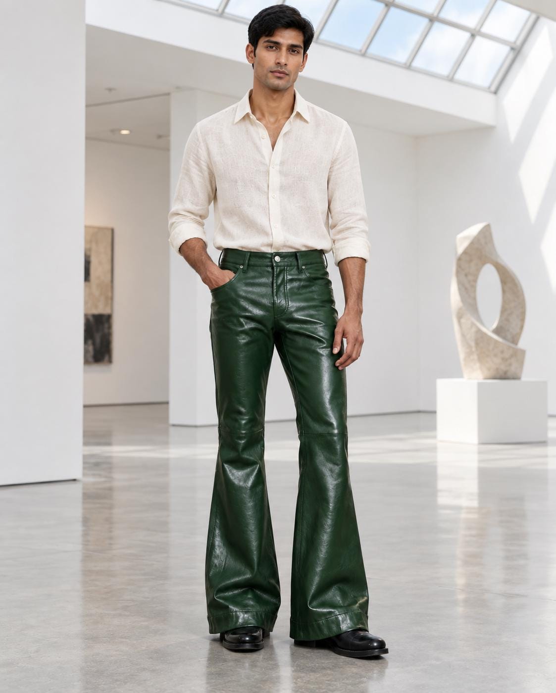 70s Leather Pant - Etsy