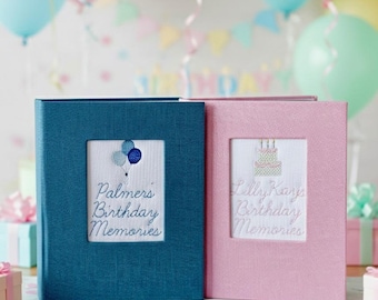 Personalized birthday photo album keepsake