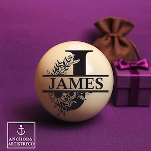Billardball mit Gravur, Geschenk für Papa, Vatertagsgeschenke, personalisierter Spielball, personalisierter Billardball, Weihnachtsgeschenk