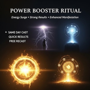 Kraftboosterritual | Energiförstärkare | Styrke- och framgångsstöd | Motivationsökning | Andlig momentumboost