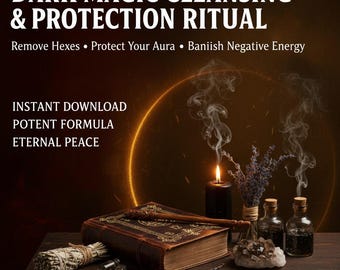 Reiniging en bescherming met donkere magie | diepe energetische reiniging | Ondersteuning auraverdediging | spirituele vernieuwing | metafysische beveiliging.