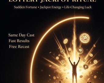 Lotterie Jackpot Ritual | Glück & Gelegenheit Ausrichtung | Positive Fokus Zeremonie | Fülle Mindset Ritual | Energie-Reset für Chance