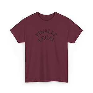 Finally Legal T-Shirt | 18th Birthday, Minimal Script Design image 1