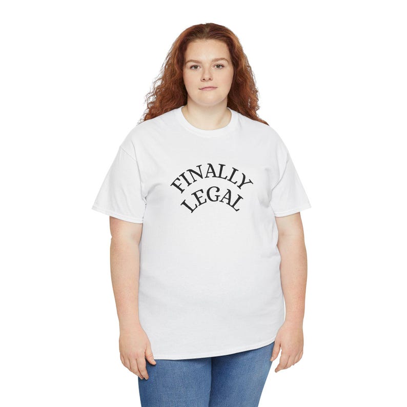 Finally Legal T-Shirt | 18th Birthday, Minimal Script Design image 6